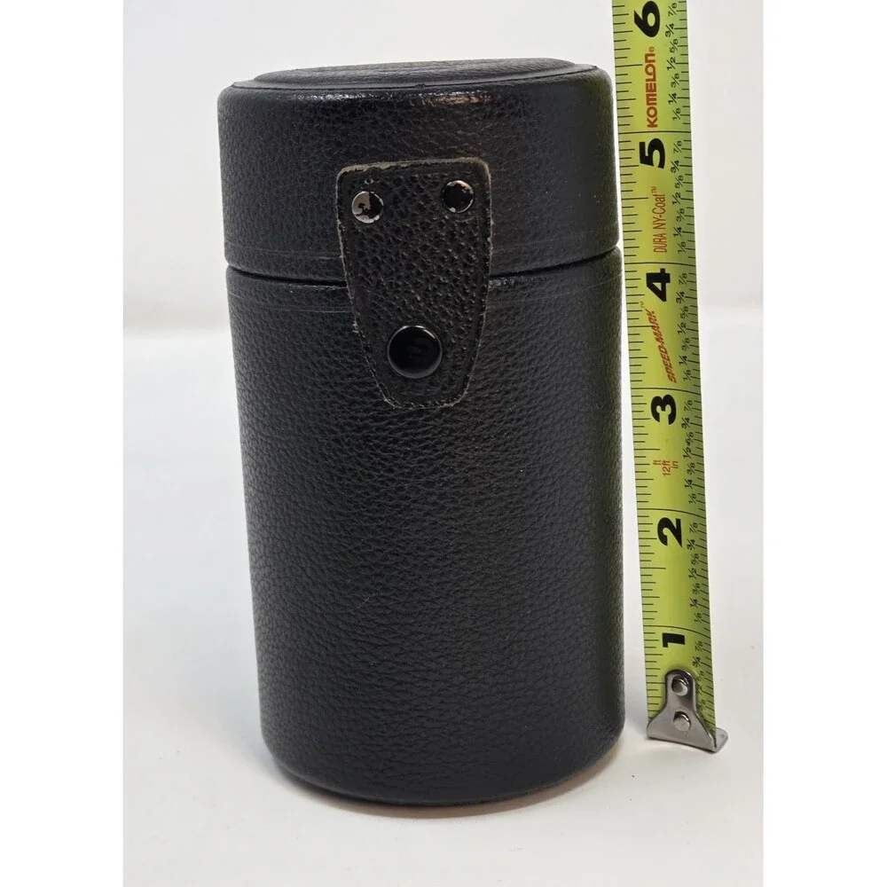 Konica 135mm Lens Case Empty OEM Vintage Japan Black Leatherette Velvet Lined